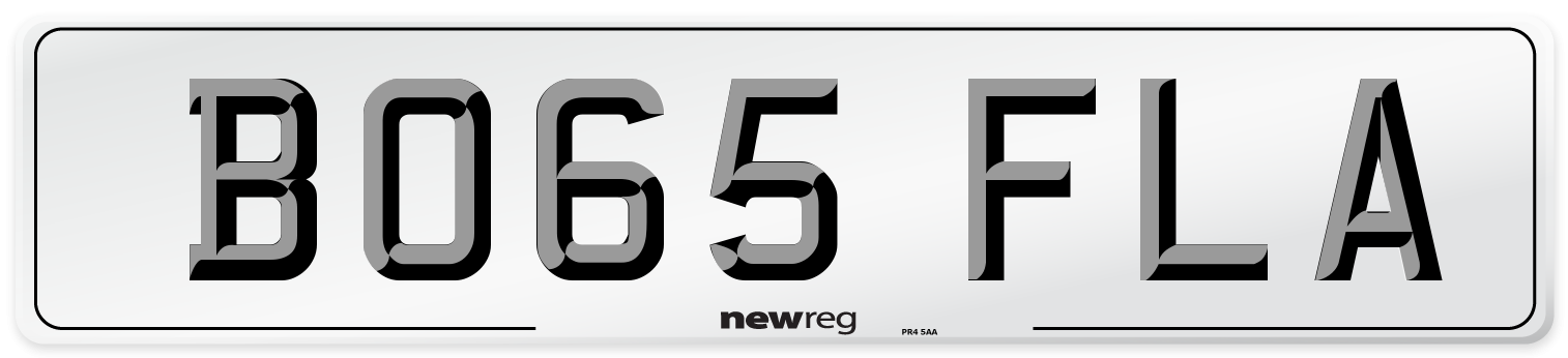 BO65 FLA Number Plate from New Reg